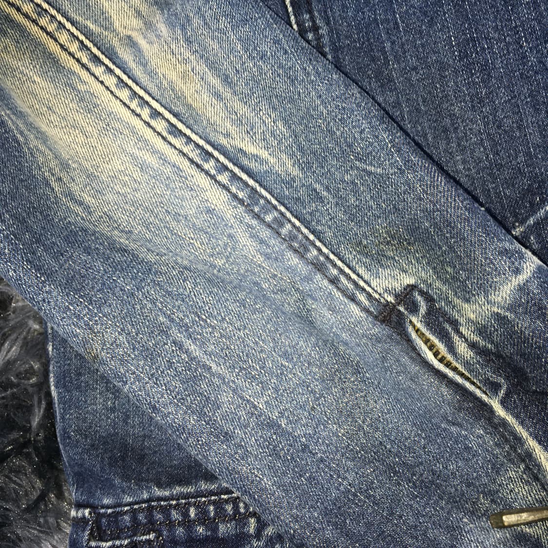 투티/0119 버커루 진스 데미지 워싱 청자켓 y2k  상품이미지9