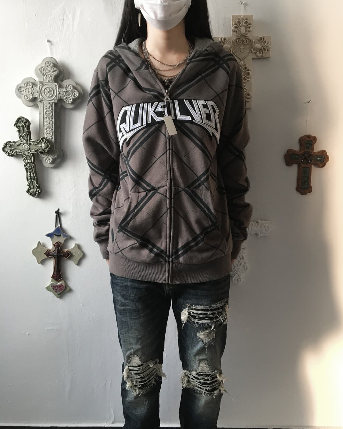 Check pattern hood zip up 상품이미지9
