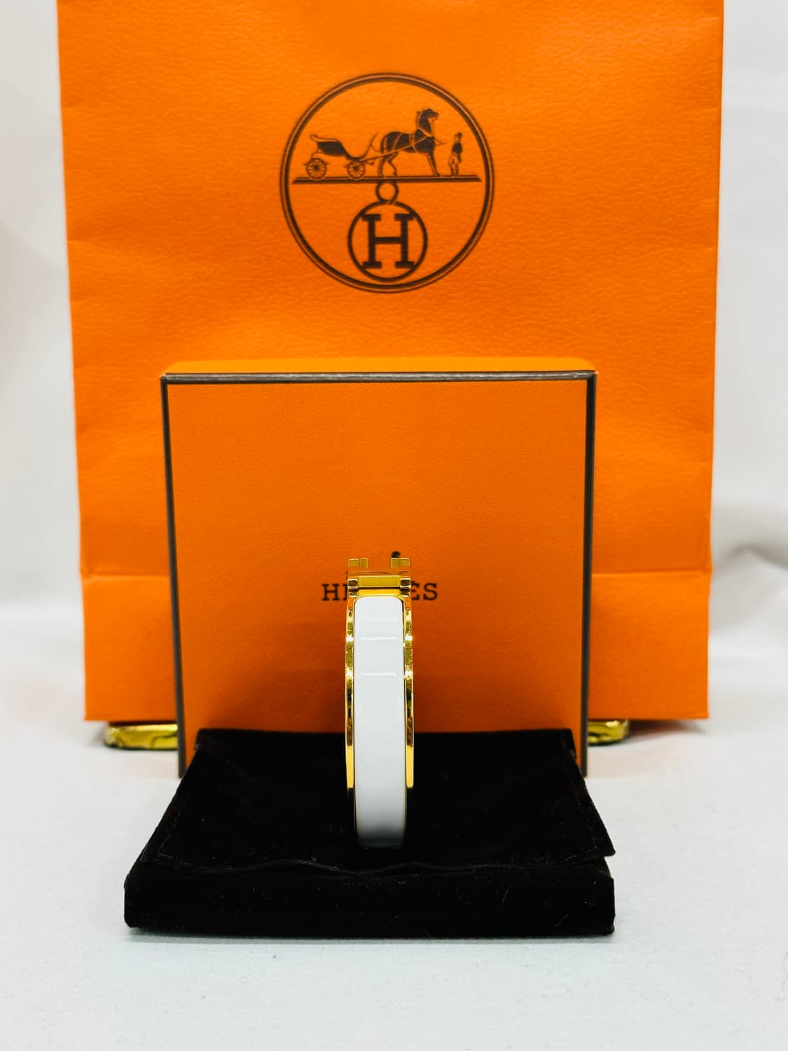 [정품] 에르메스 클릭아슈 화이트 골드 PM 상품이미지4