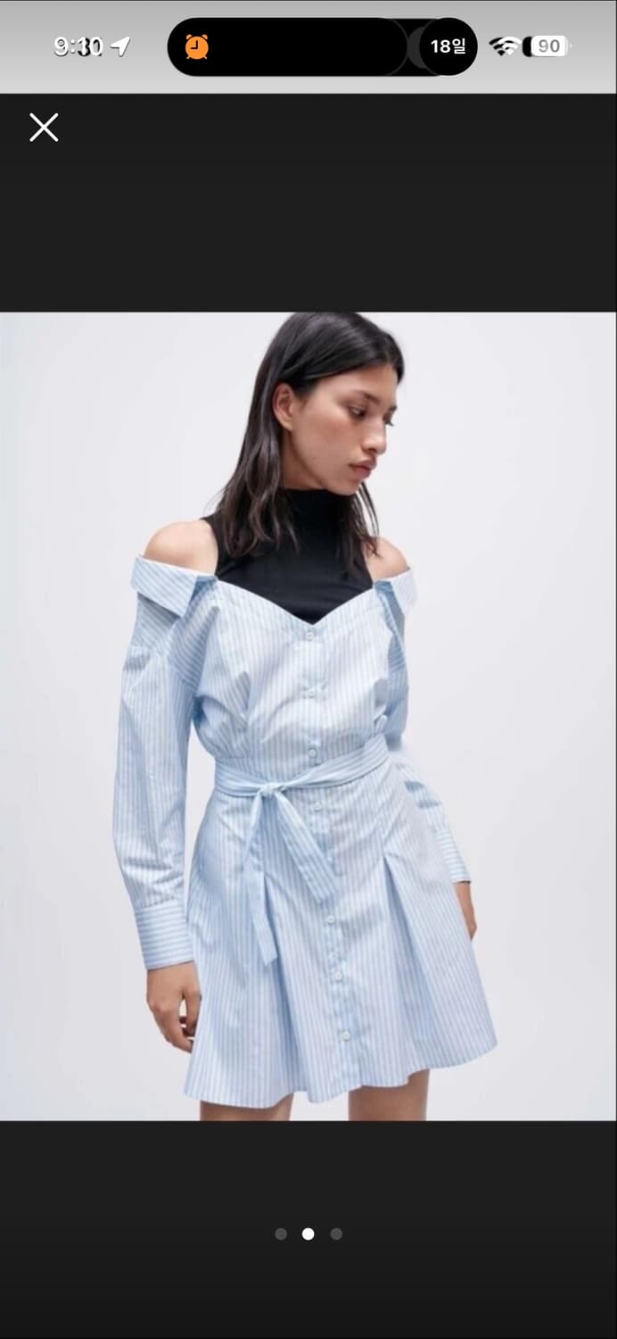 마쥬 셔츠 오프숄더 원피스 상품이미지2