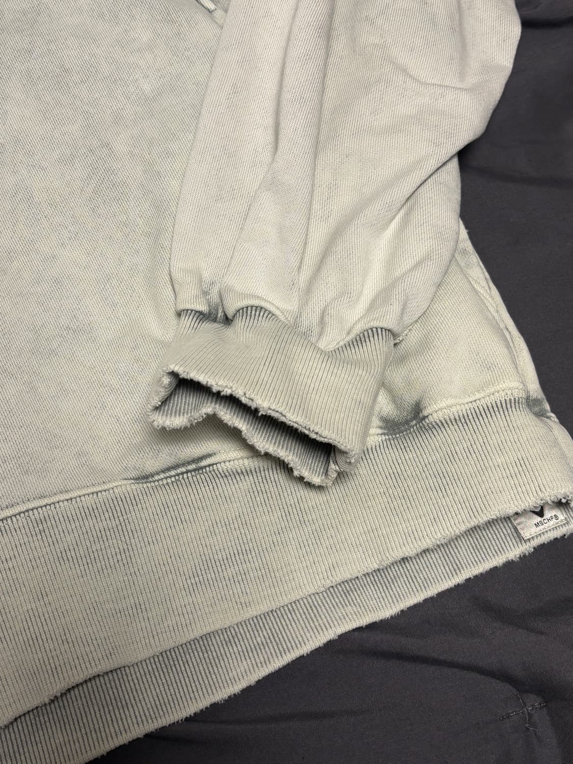 미스치프 블리치드 풀오버 후드 블리치드 카키 L 상품이미지3