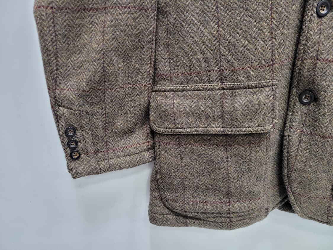 POLO 폴로 랄프로렌 모 100 헤링본 체크 블레이저 코트 / 남 M  상품이미지4