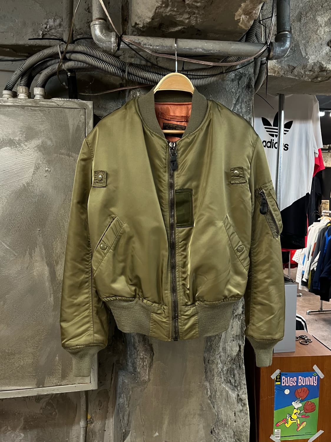 오리지날 90's usa MA1 울파일 항공자켓 S #csz1992 상품이미지1