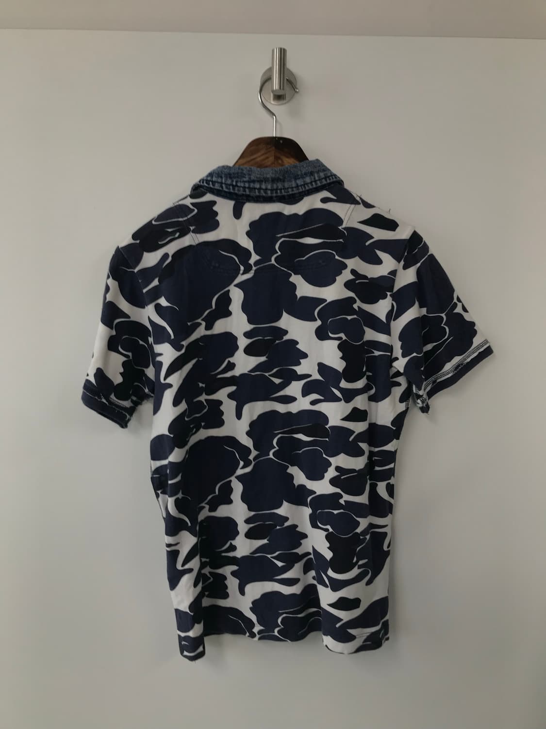 디젤 카모플라쥬 데님 카라 반팔 티셔츠 상품이미지3