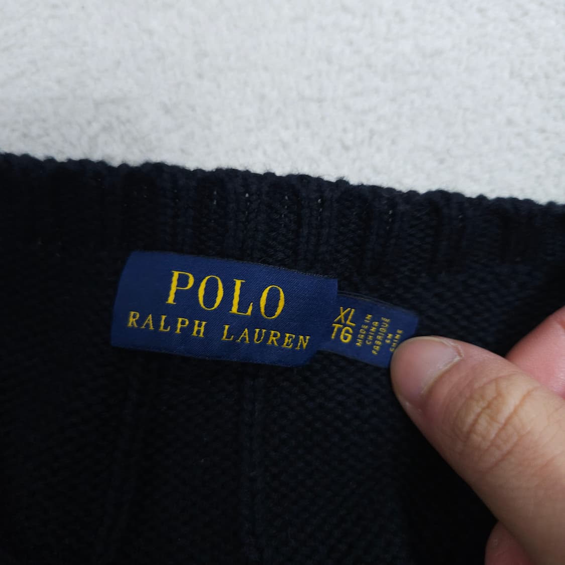 폴로 랄프 로렌 케이블 니트 XL 블랙 상품이미지5