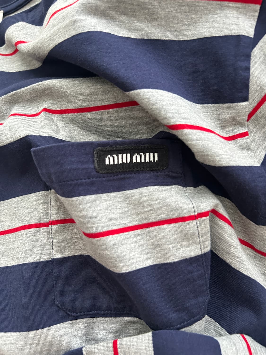 미우미우 스트라이프 코튼 롱슬리브 상품이미지7