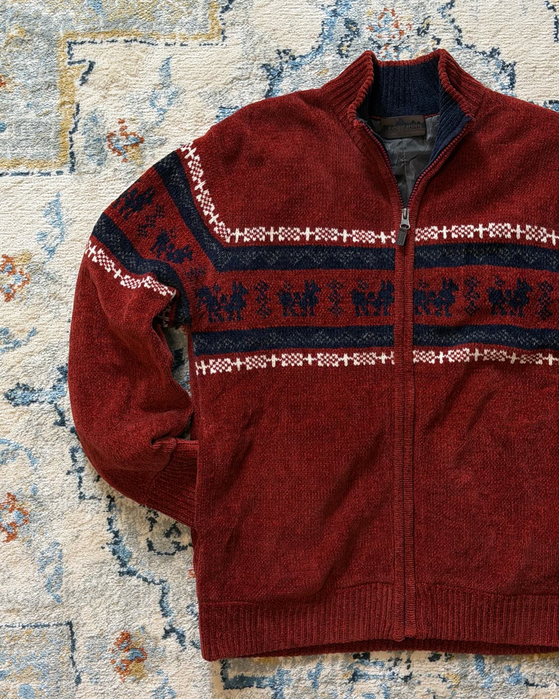 페어아일·노르딕 빈티지 니트집업 상품이미지1