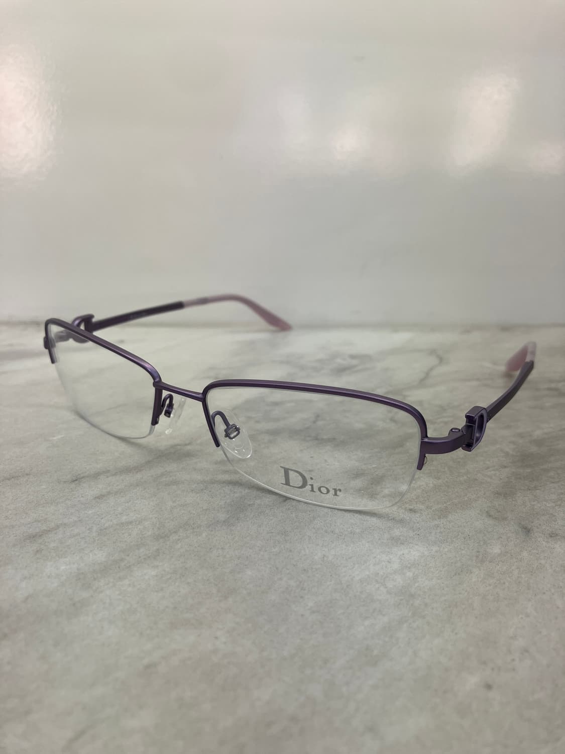 디올 Dior 바이올렛 소프트 스퀘어 반무테 메탈 안경 상품이미지10