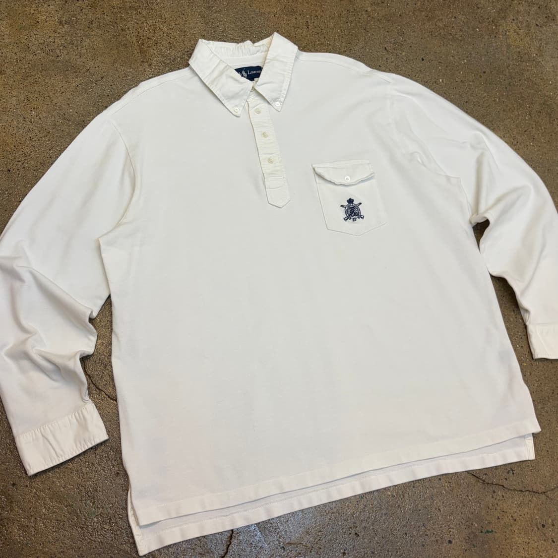 새상품급 90s 미국 빈티지 폴로랄프로렌 PK원단 럭비티 카라티 상품이미지2