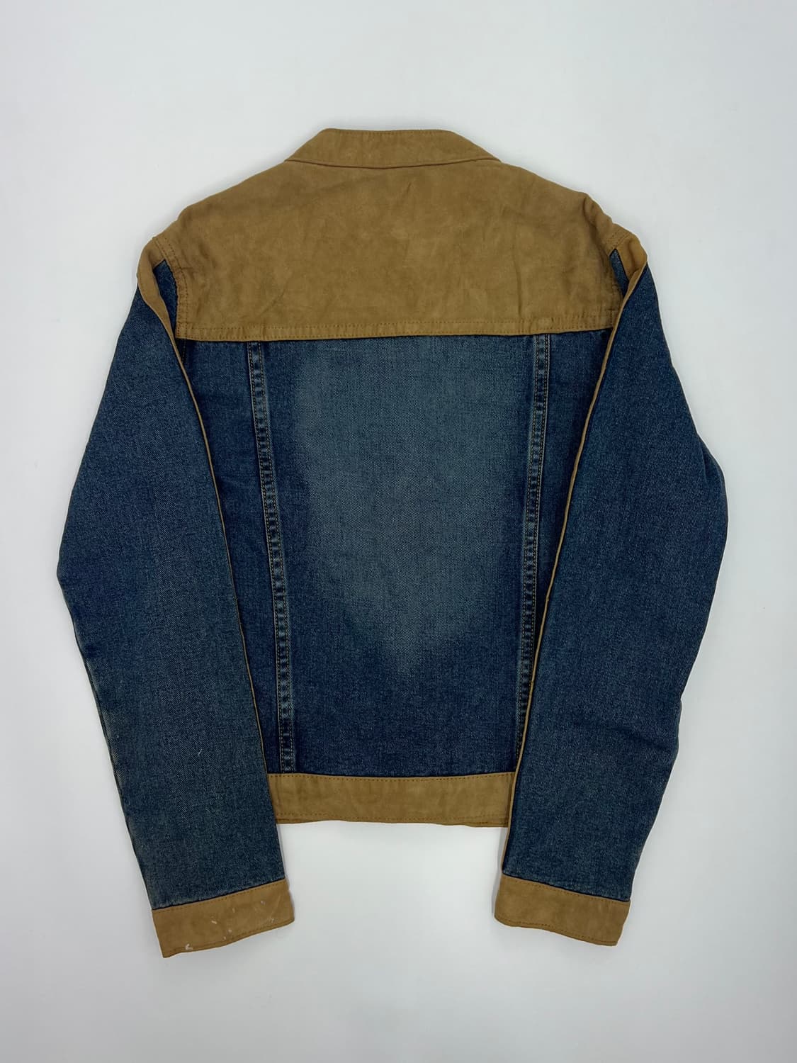 빈티지 스웨이드 디테일 데님자켓 상품이미지3