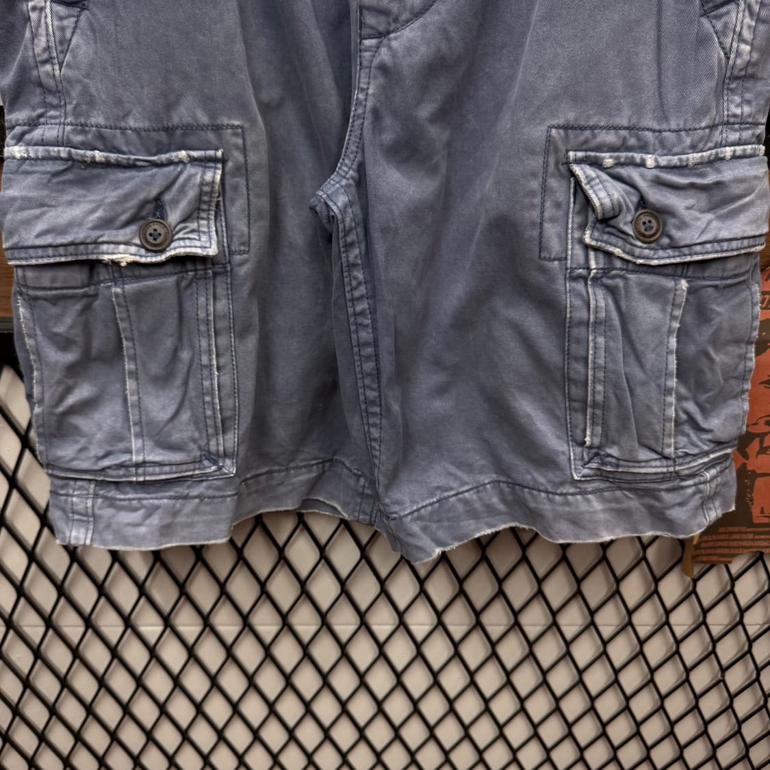 아메리칸 이글 카고 반바지 후면 포켓 독수리 포인트 블루 상품이미지4