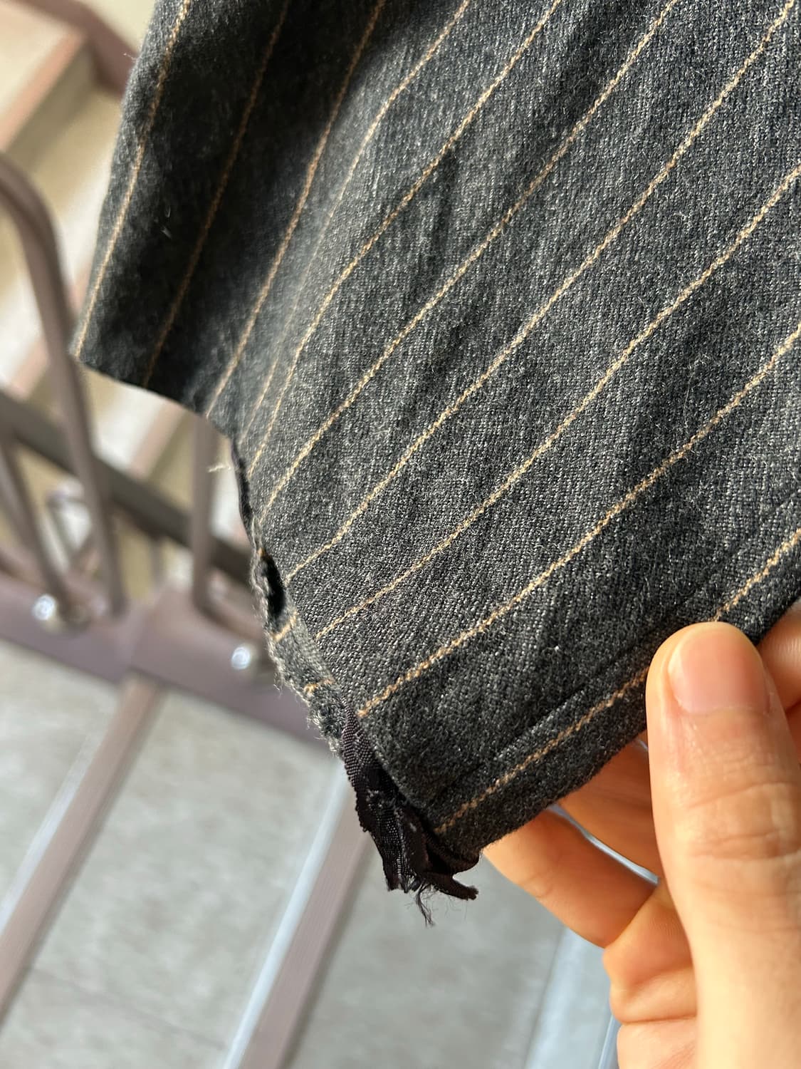 드리스 반 노튼 스트라이프 울 트라우저 상품이미지5