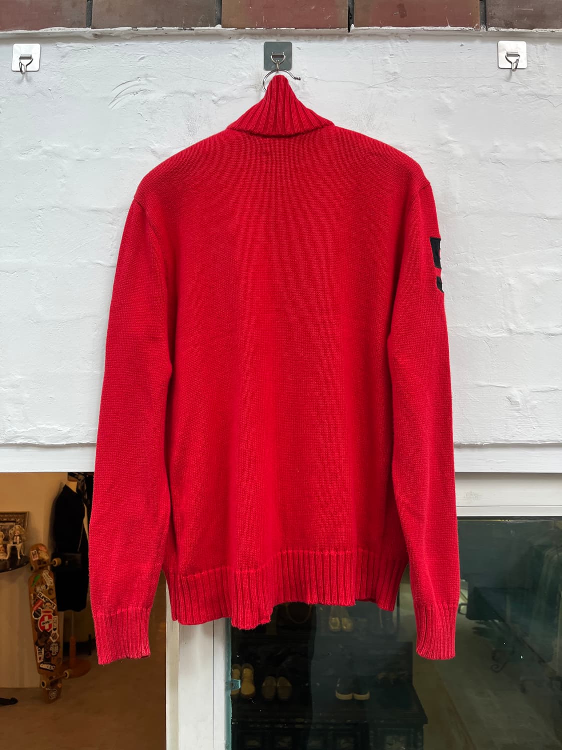 Polo Ralph Lauren 레드 니트 투웨이 집업 M 상품이미지10
