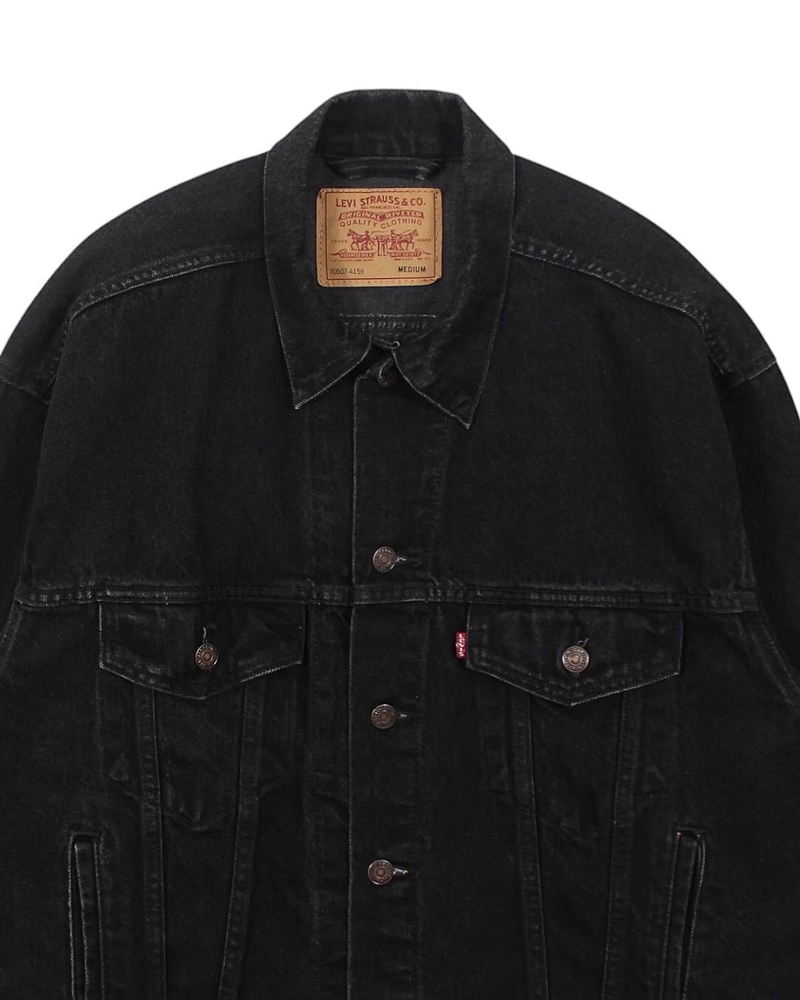1993 USA 리바이스 70507-4159 블랙 데님 자켓 빈티지 미제 상품이미지4