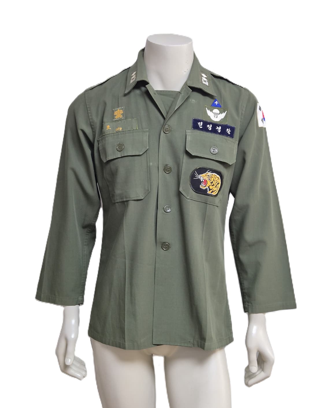 육군 구형 21사단 수색중대 보병 중위 민무늬 전투복 상의 자켓 (M) 상품이미지1