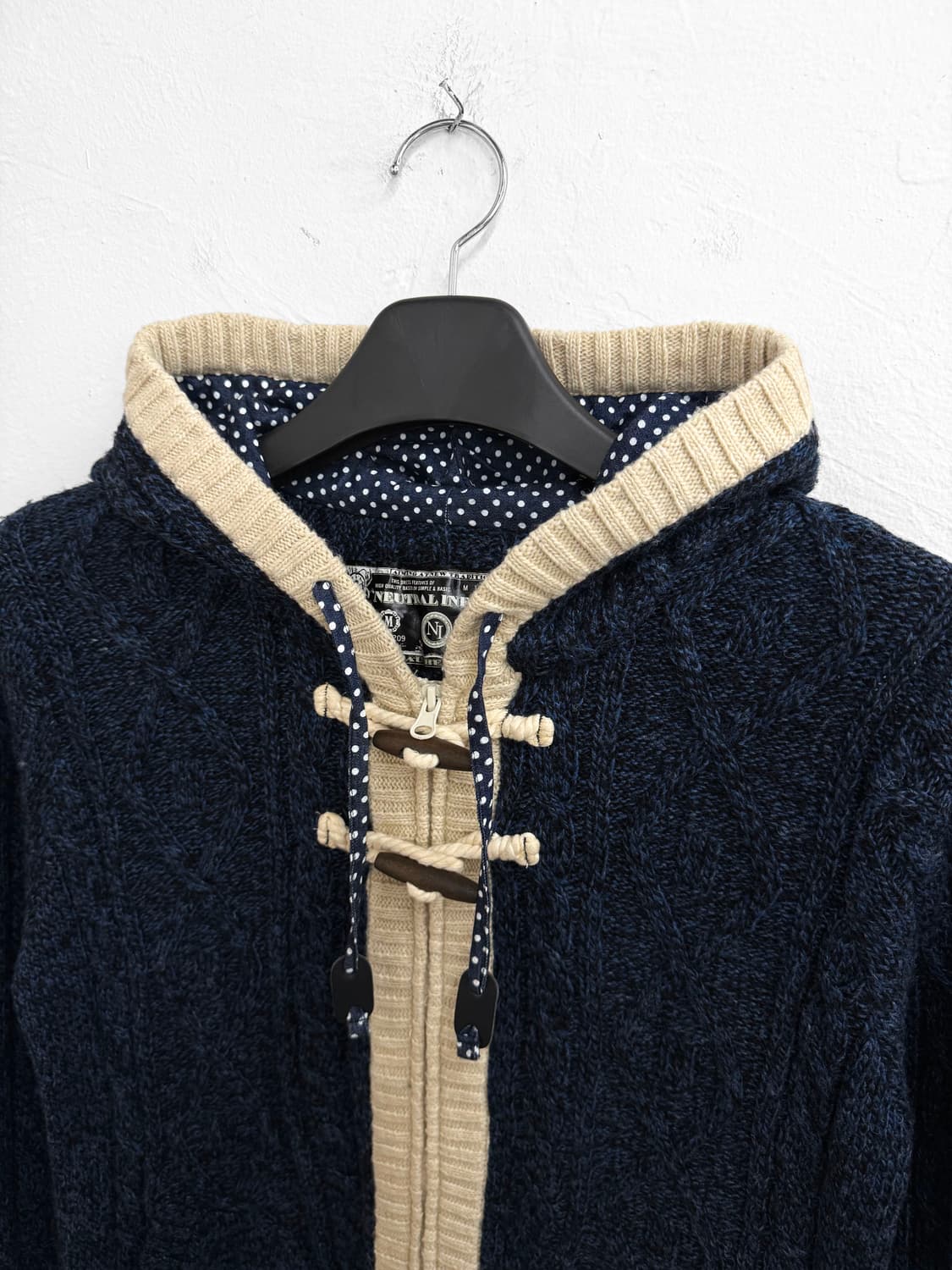 JPN 더플 니트 후드집업 상품이미지2