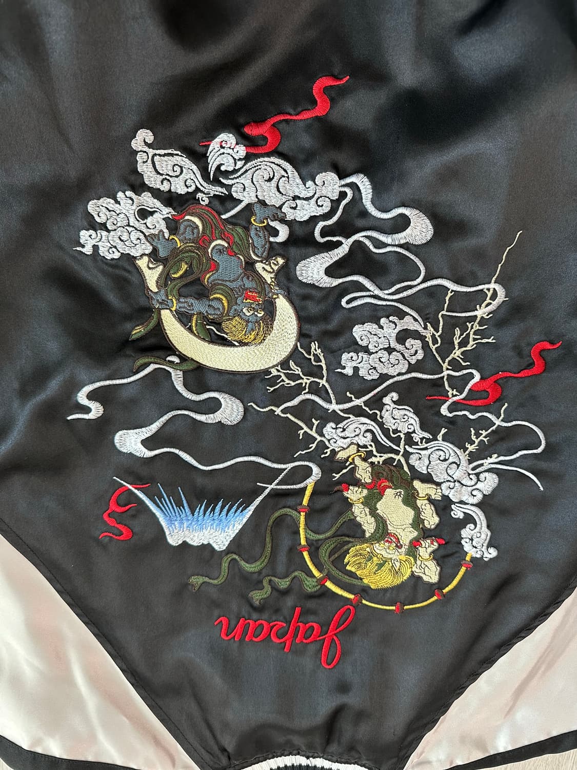 재팬og 리버시블 한야 자수 스카쟌 4L 풍신뇌신 상품이미지3