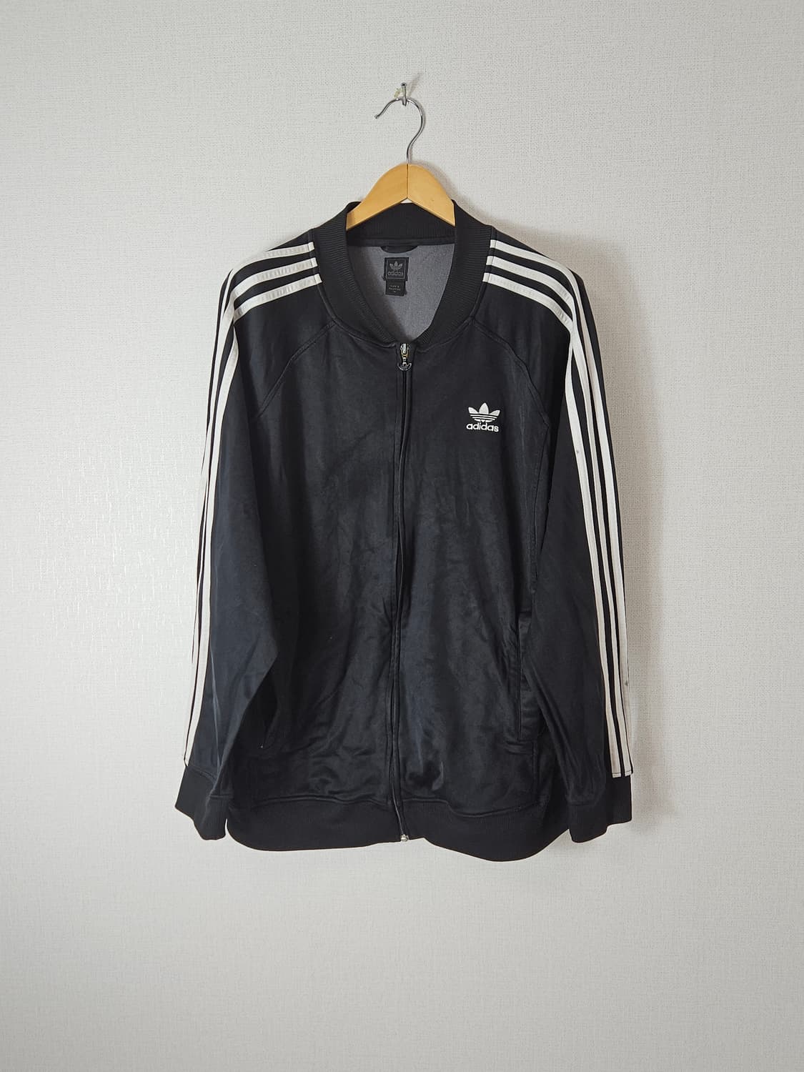 00s 아디다스 오리지널 져지 트랙탑 집업 자켓 블랙 오버핏 상품이미지1