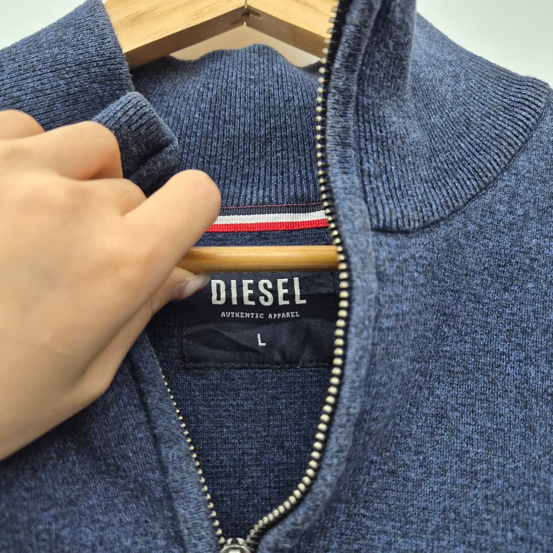 디젤 하프넥 니트 네이비 남성 L 상품이미지6