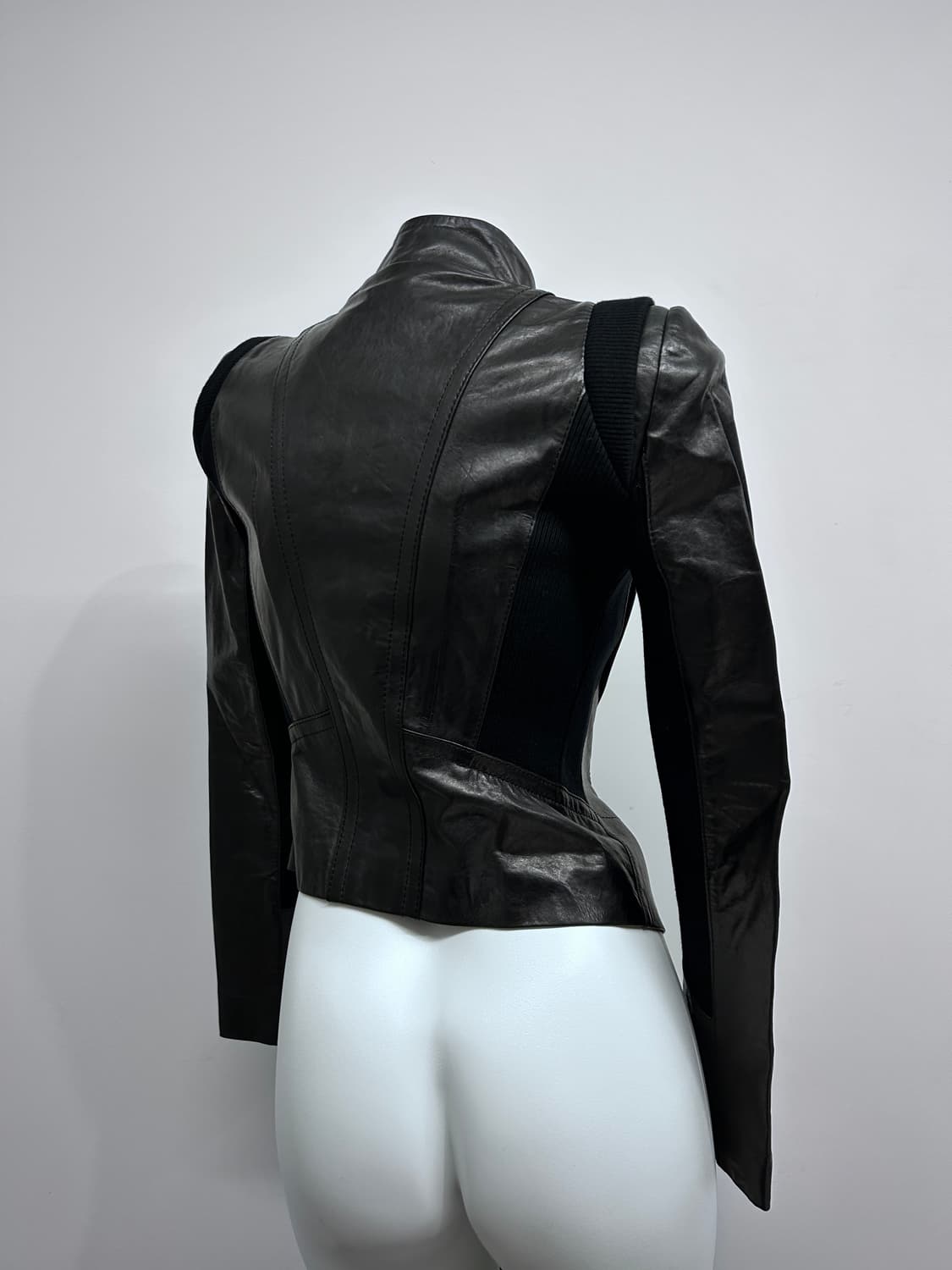 립 판넬 레더 자켓 상품이미지6