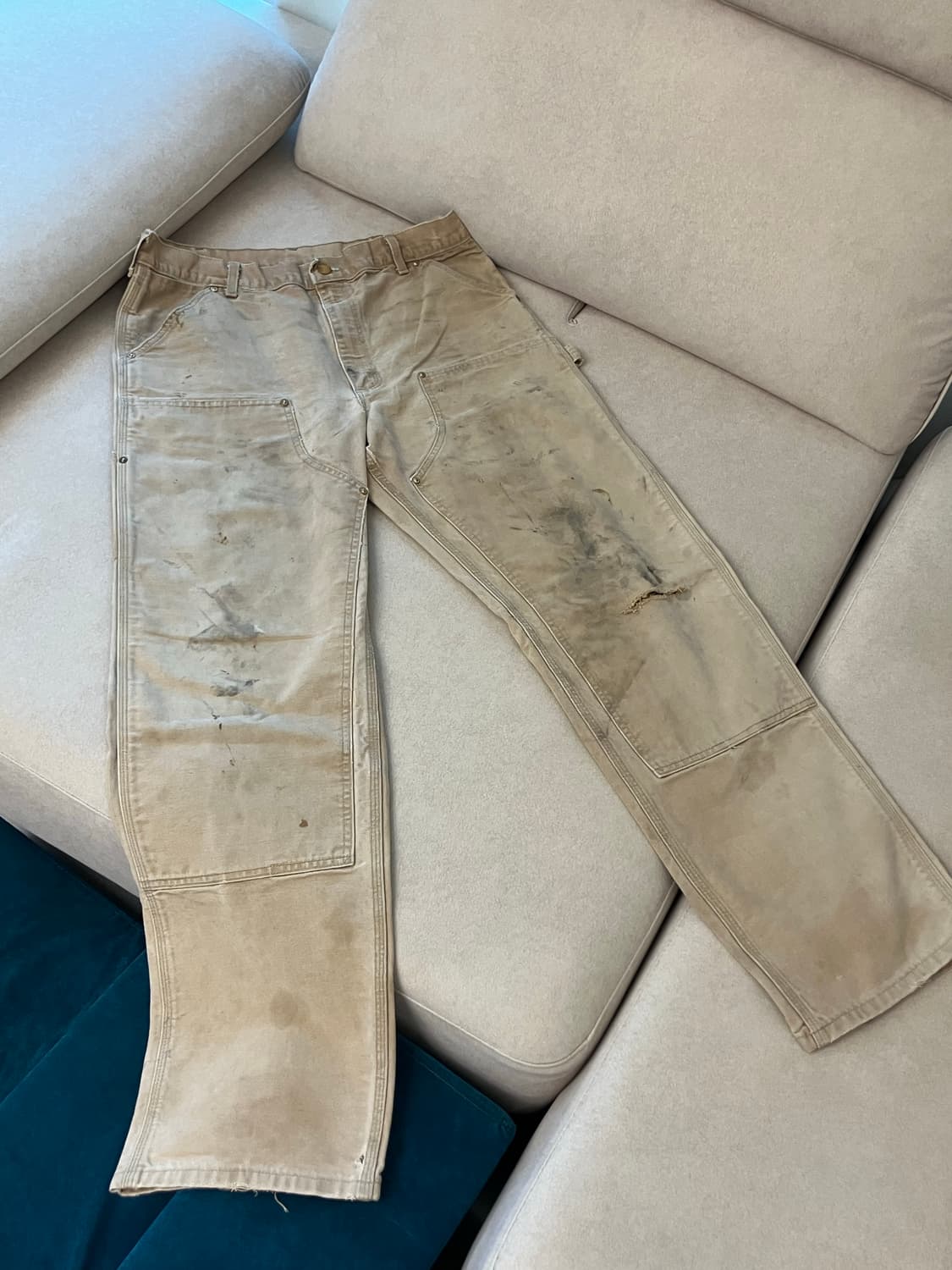 90s carhartt distressed fade double knee 상품이미지2