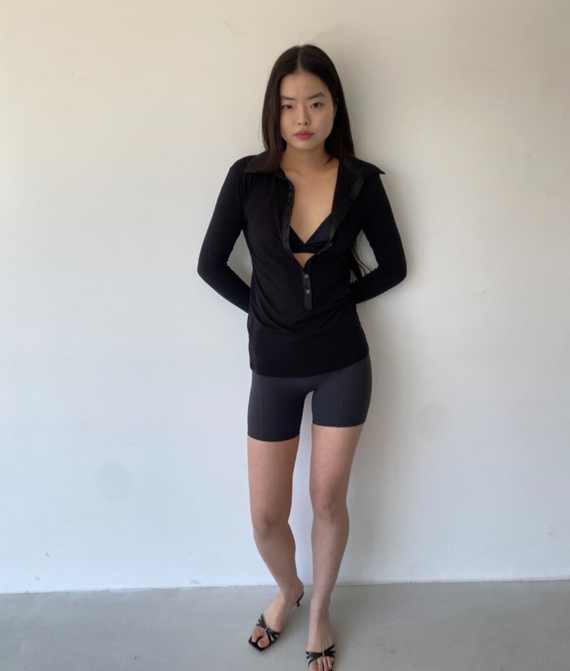 폴로 카라 져지 셔츠 (블랙) 상품이미지2