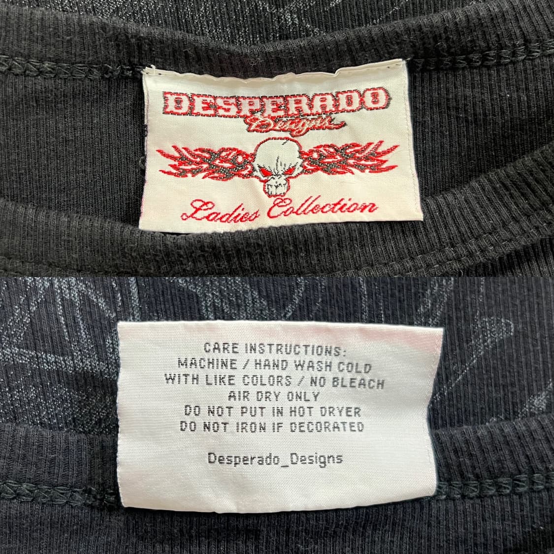 Desperado Designs 레이디 y2k 크로스 골지 긴팔 티셔츠 상품이미지5