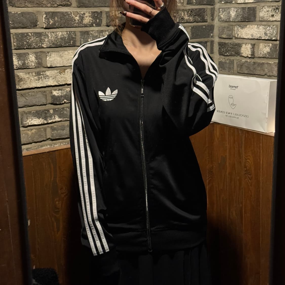 100) 아디다스 파이어버드 삼선 져지 트랙탑 집업 블랙 A1 상품이미지10