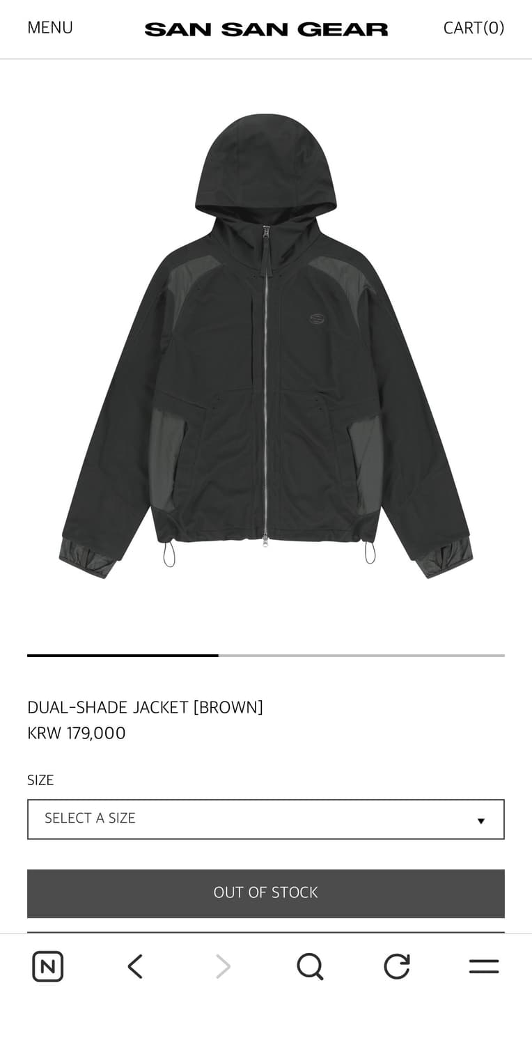 산산기어 DUAL-SHADE JACKET [BROWN] 4사이즈 상품이미지3