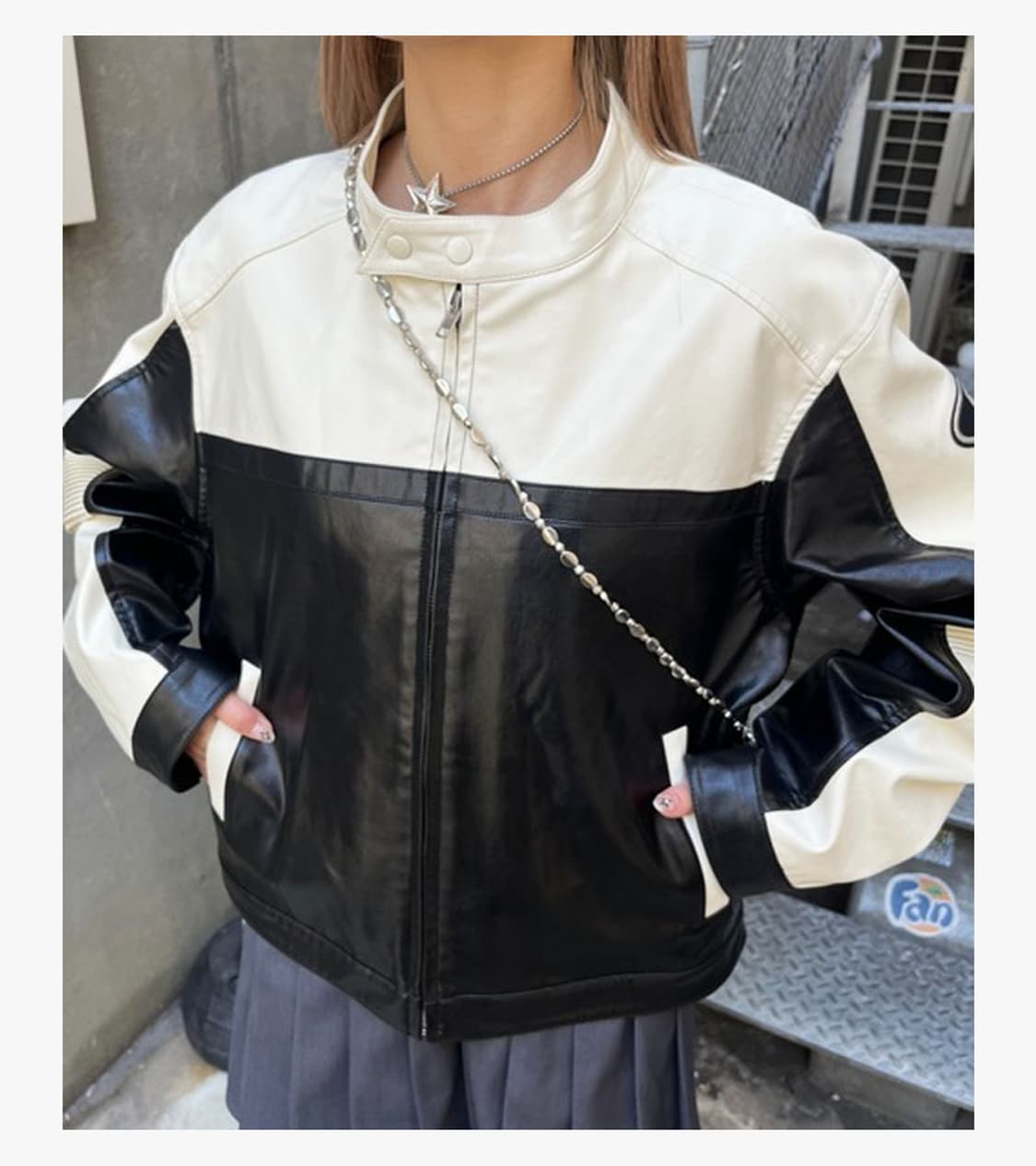 WHO’S WHO GALLERY - LEATHER BIKER JACKET 상품이미지4