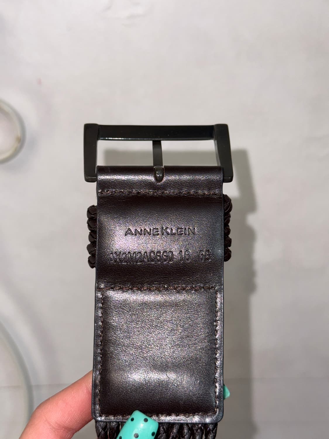 Anne Klein dark brown eyelet strap belt 상품이미지8