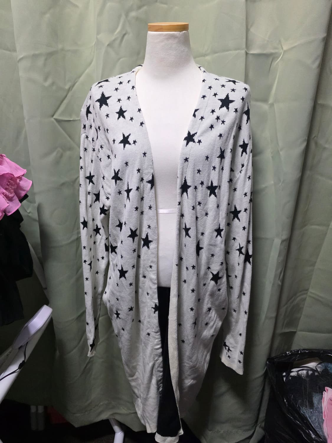 Y2k 갸루 별 롱 가디건 상품이미지1