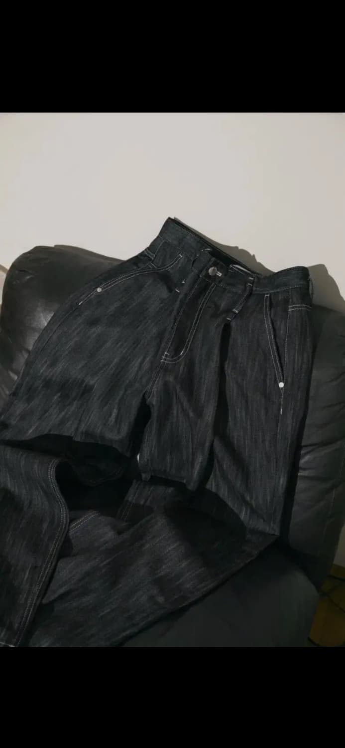 미나브 원턱 카운터 데님팬츠 레인블랙 상품이미지2