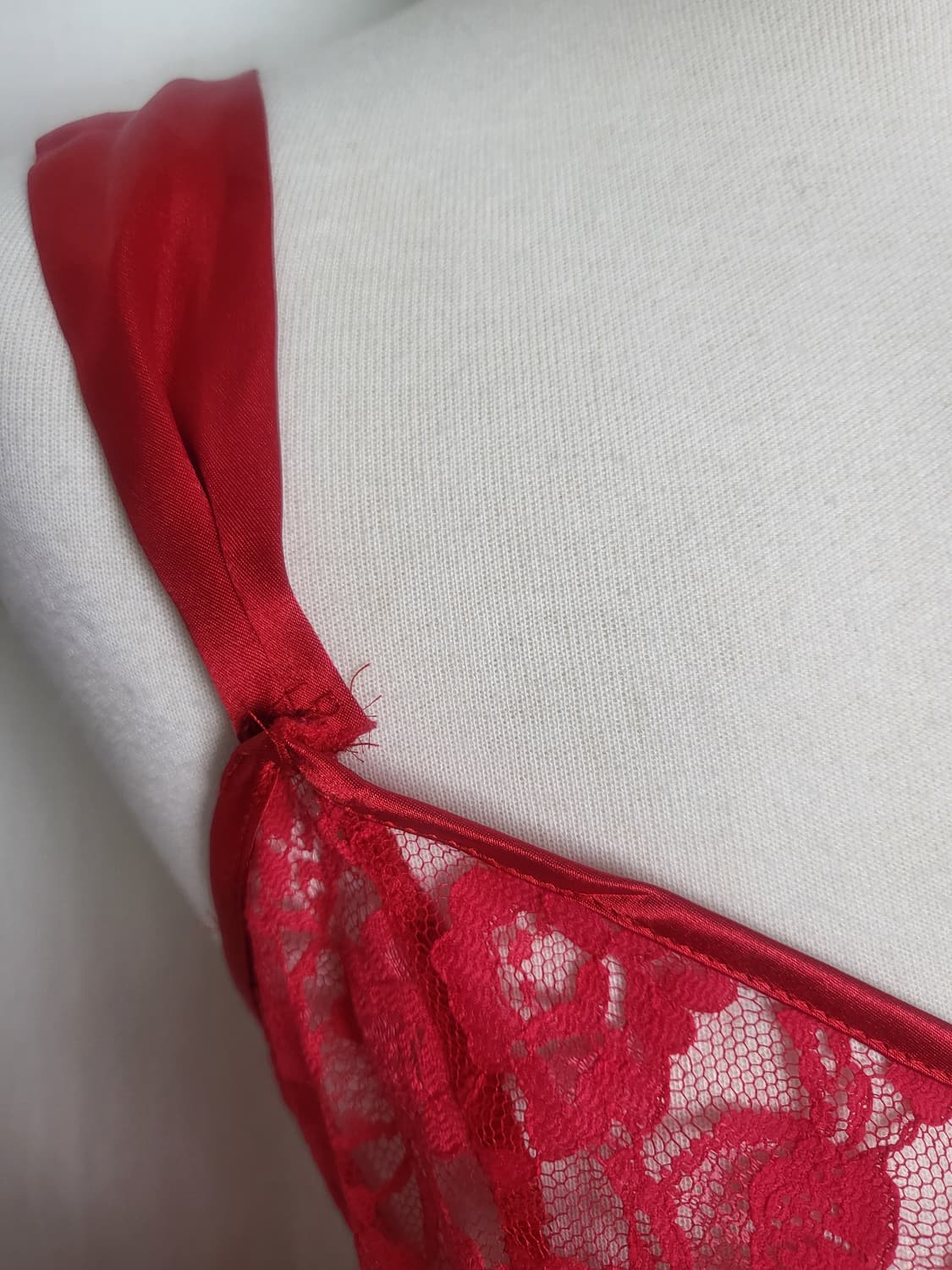 빈티지 레드 레이스 바디수트 상품이미지6
