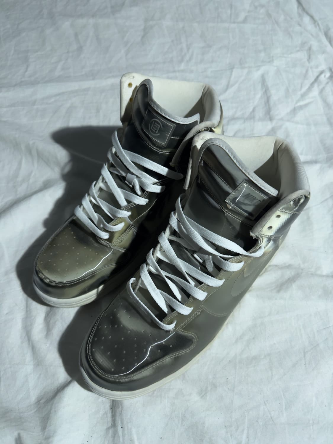 나이키 CLOT 메탈릭 실버 덩크 하이탑 스니커즈 상품이미지2