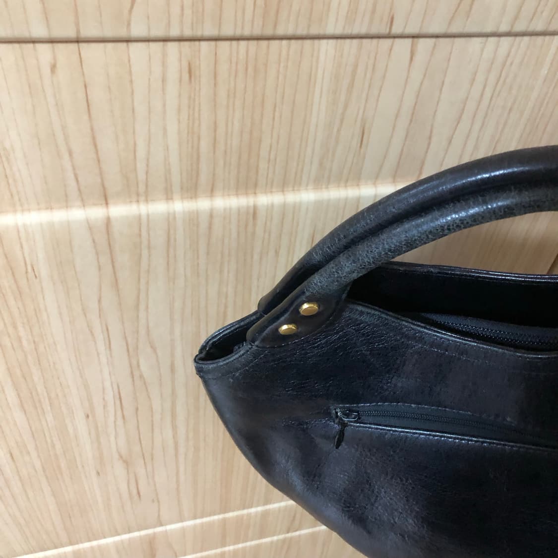 블랙 레더 토트백 🚇  상품이미지5