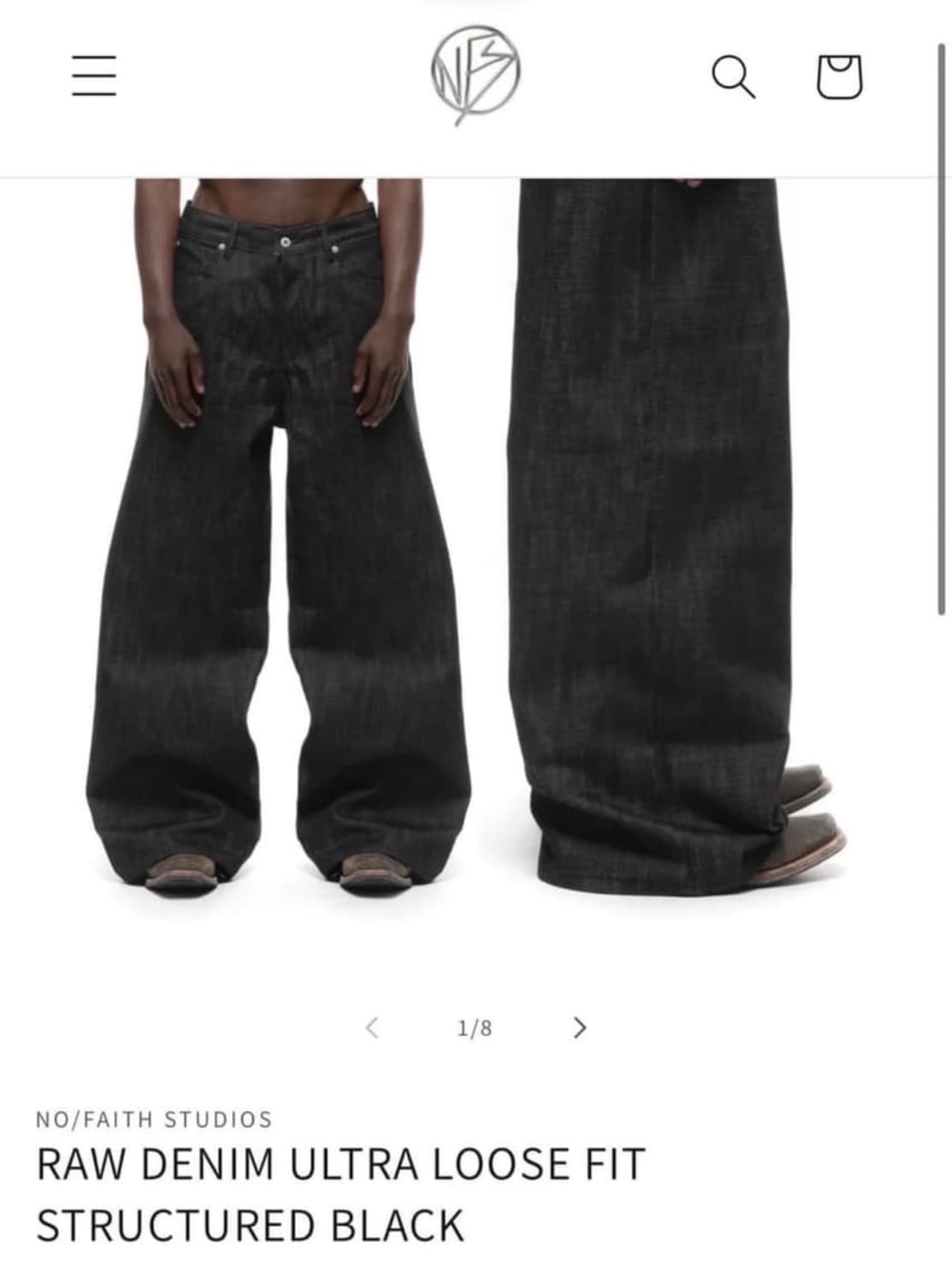 Nofaith Studios Loose Fit Denim 상품이미지1