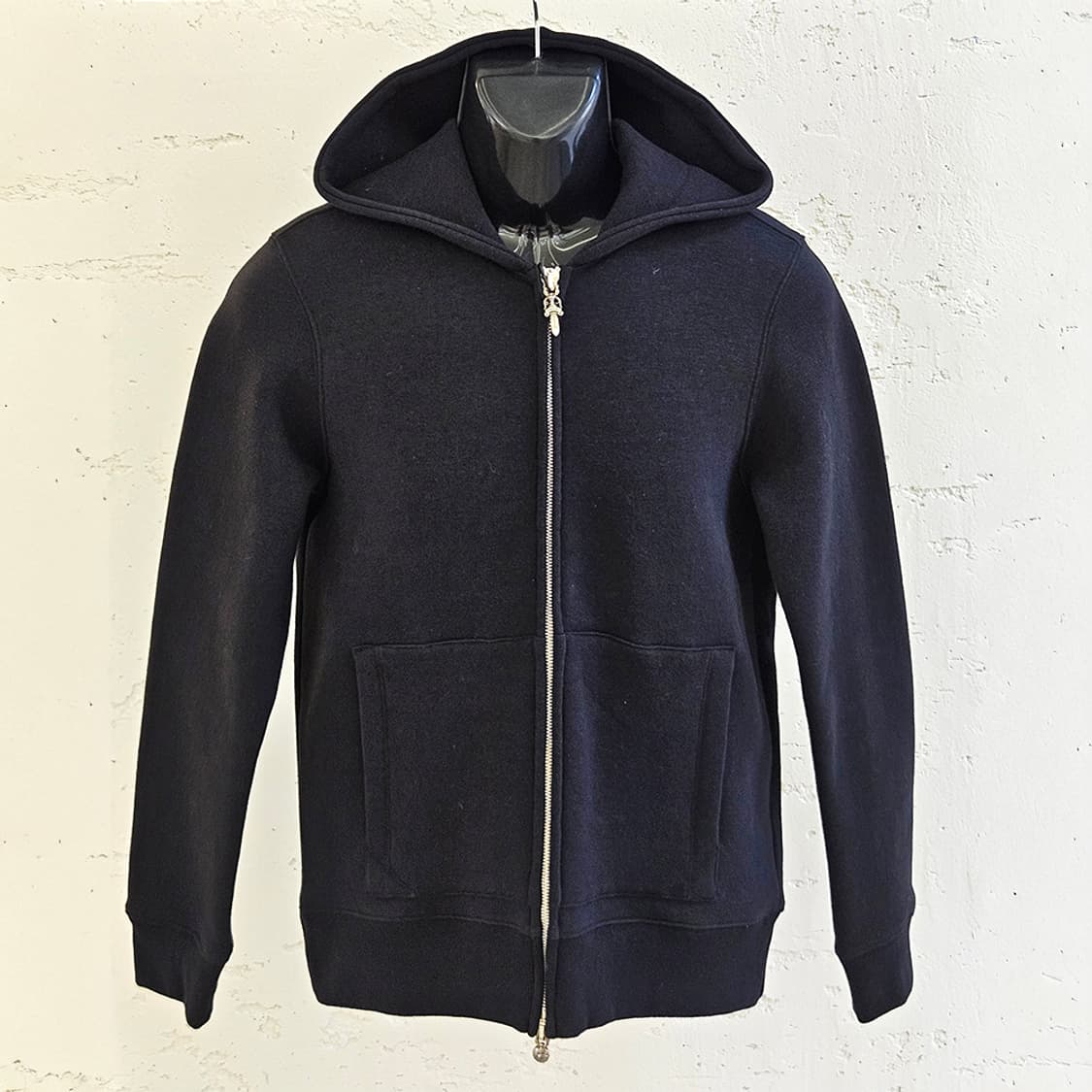 [M] 크롬하츠 말발굽 레더패치 후드집업 자켓 블랙 B1229J355 상품이미지1