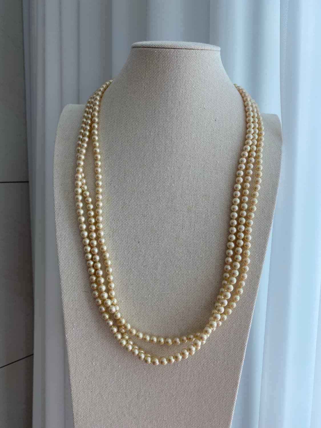 모조진주 3줄 목걸이 상품이미지5