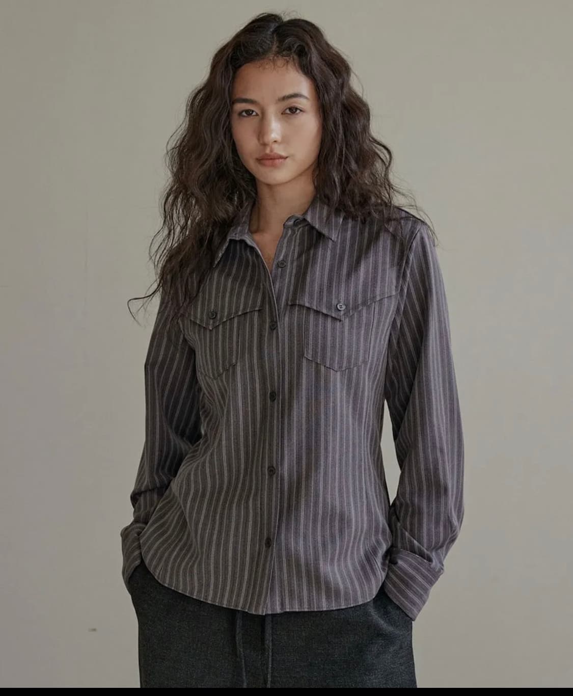 아우로 스트라이프 웨스턴 셔츠 상품이미지1