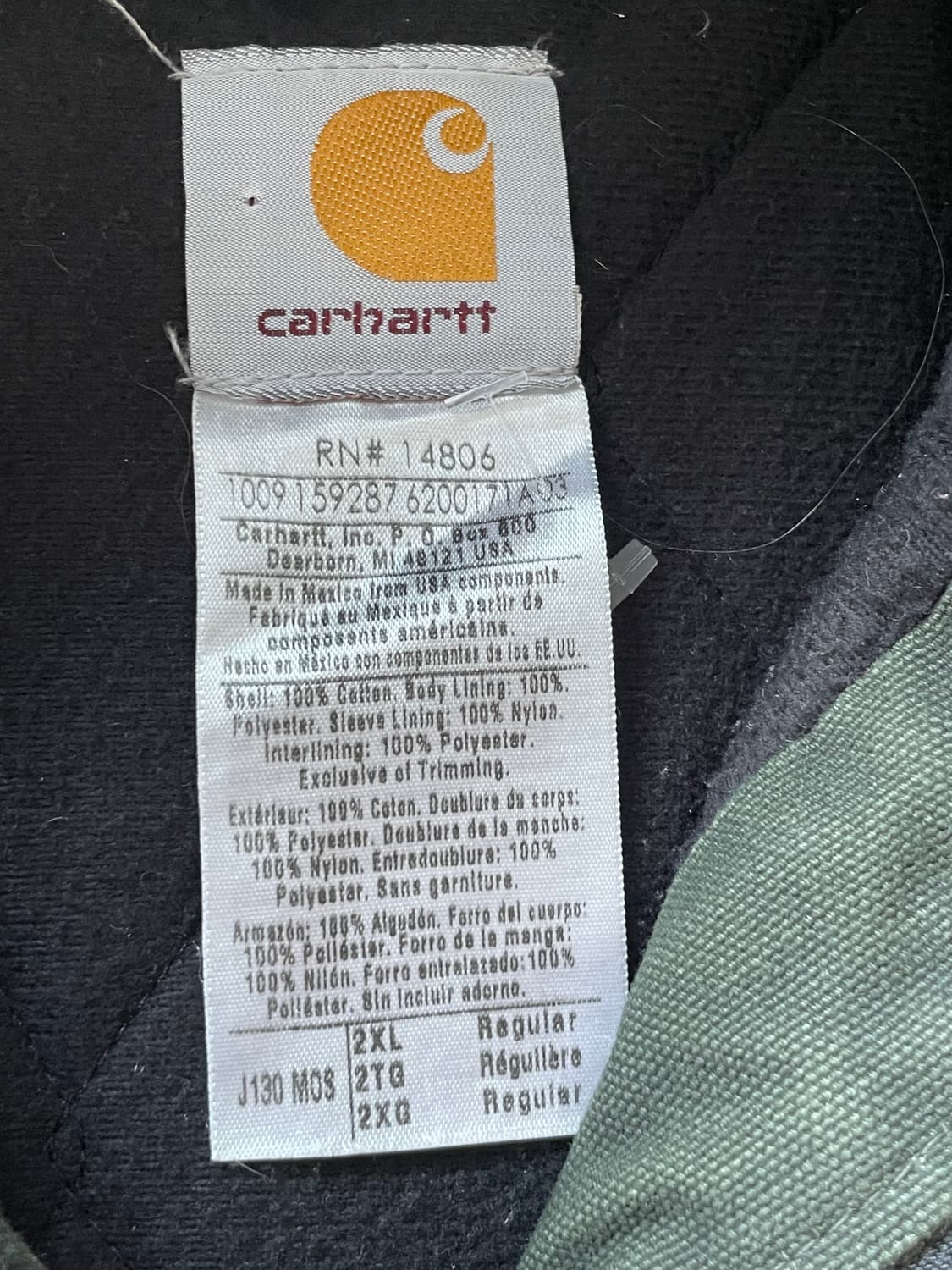 빈티지 칼하트 j130 mos 액티브 자켓 상품이미지3