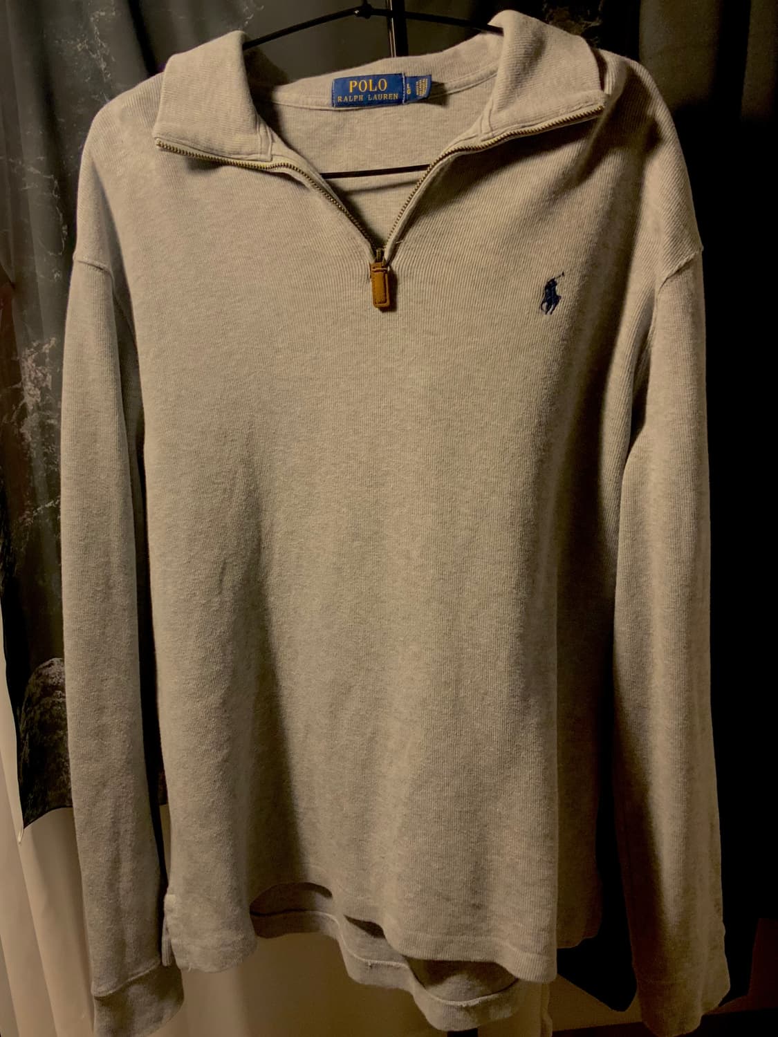 폴로 랄프로렌 반집업 L 회색+네이비 상품이미지1