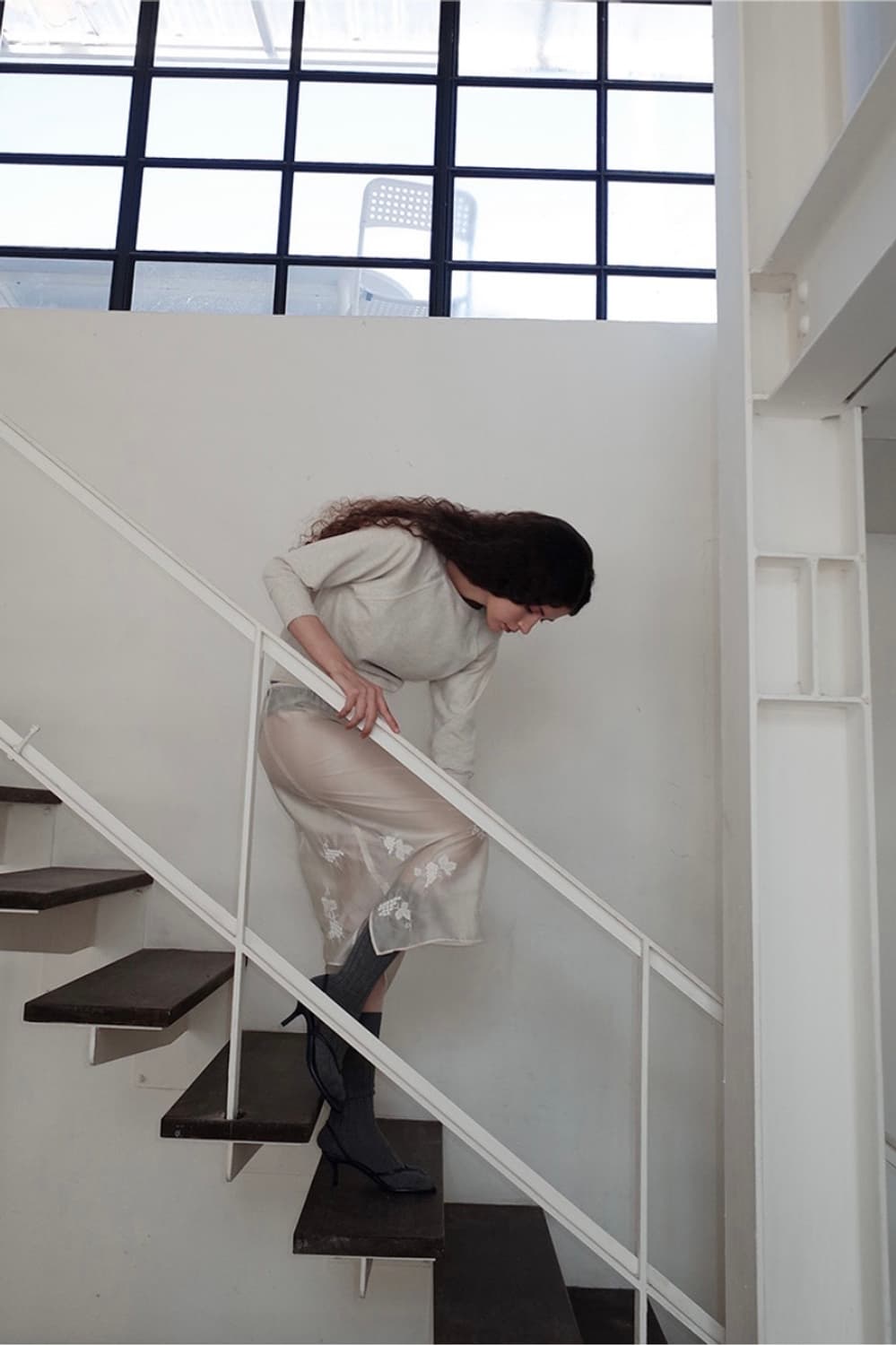 프레클 needlepoint sheer midi skirt  상품이미지6