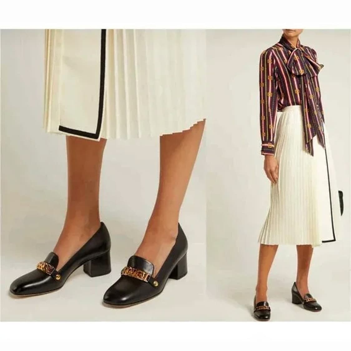 구찌 실비 레더 로퍼 힐 상품이미지3