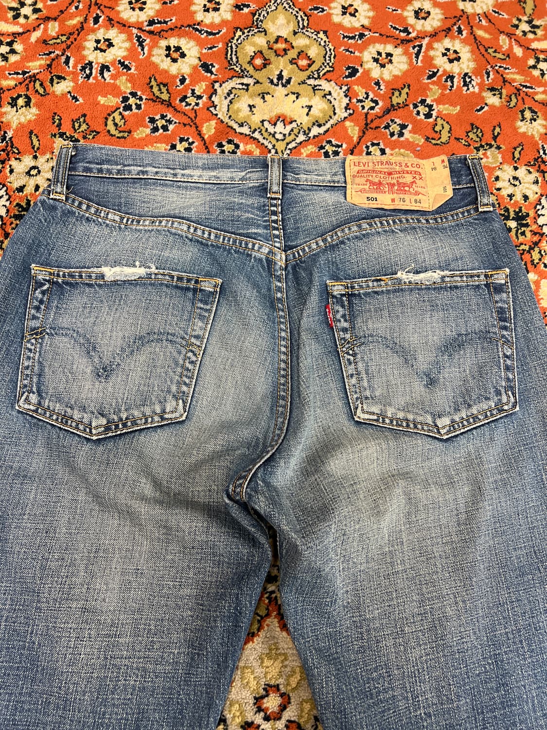[30] 리바이스 501 캣워싱 빈티지 데님 팬츠 상품이미지7