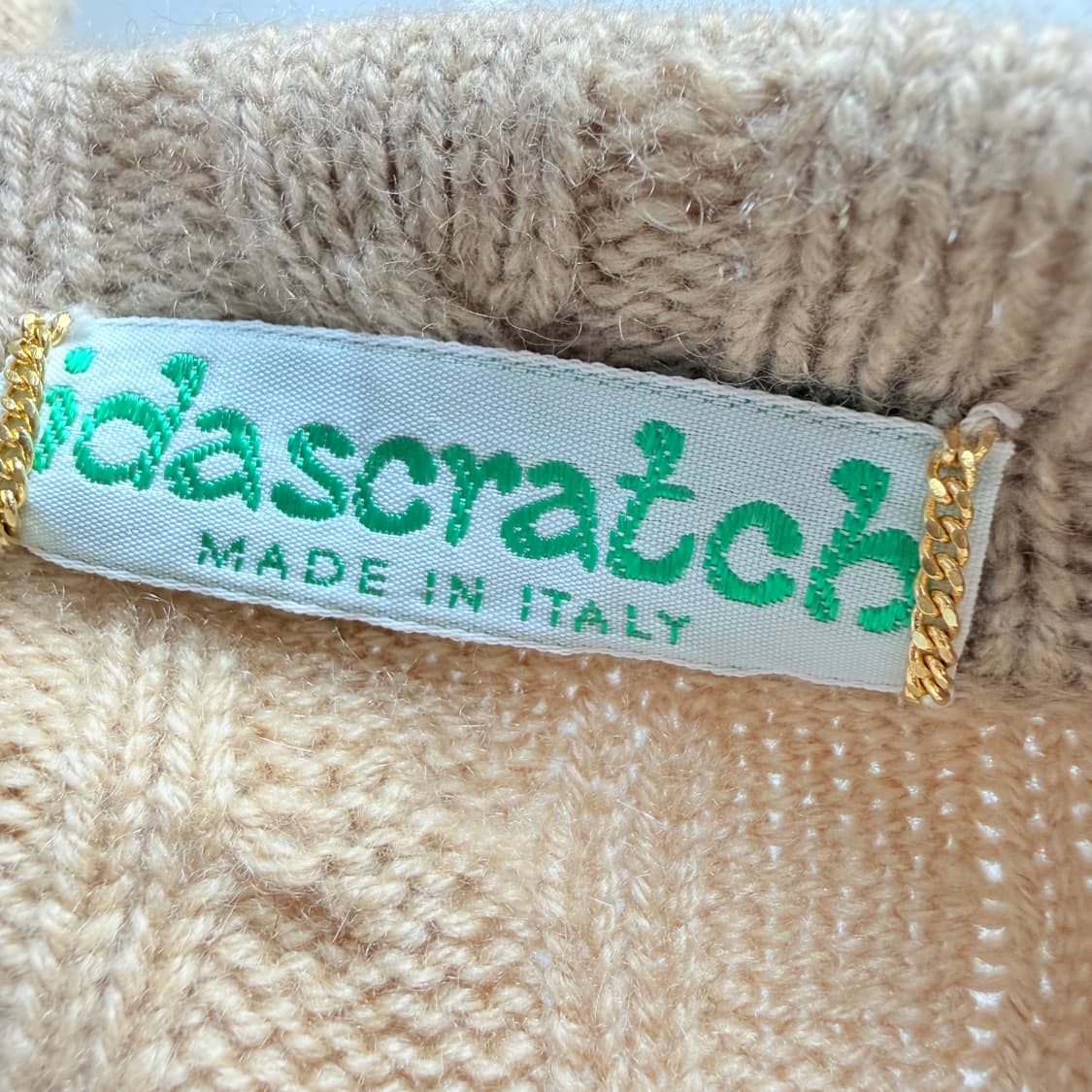 [캐시미어 100%] 케이블 투톤 배색 니트 가디건 상품이미지4