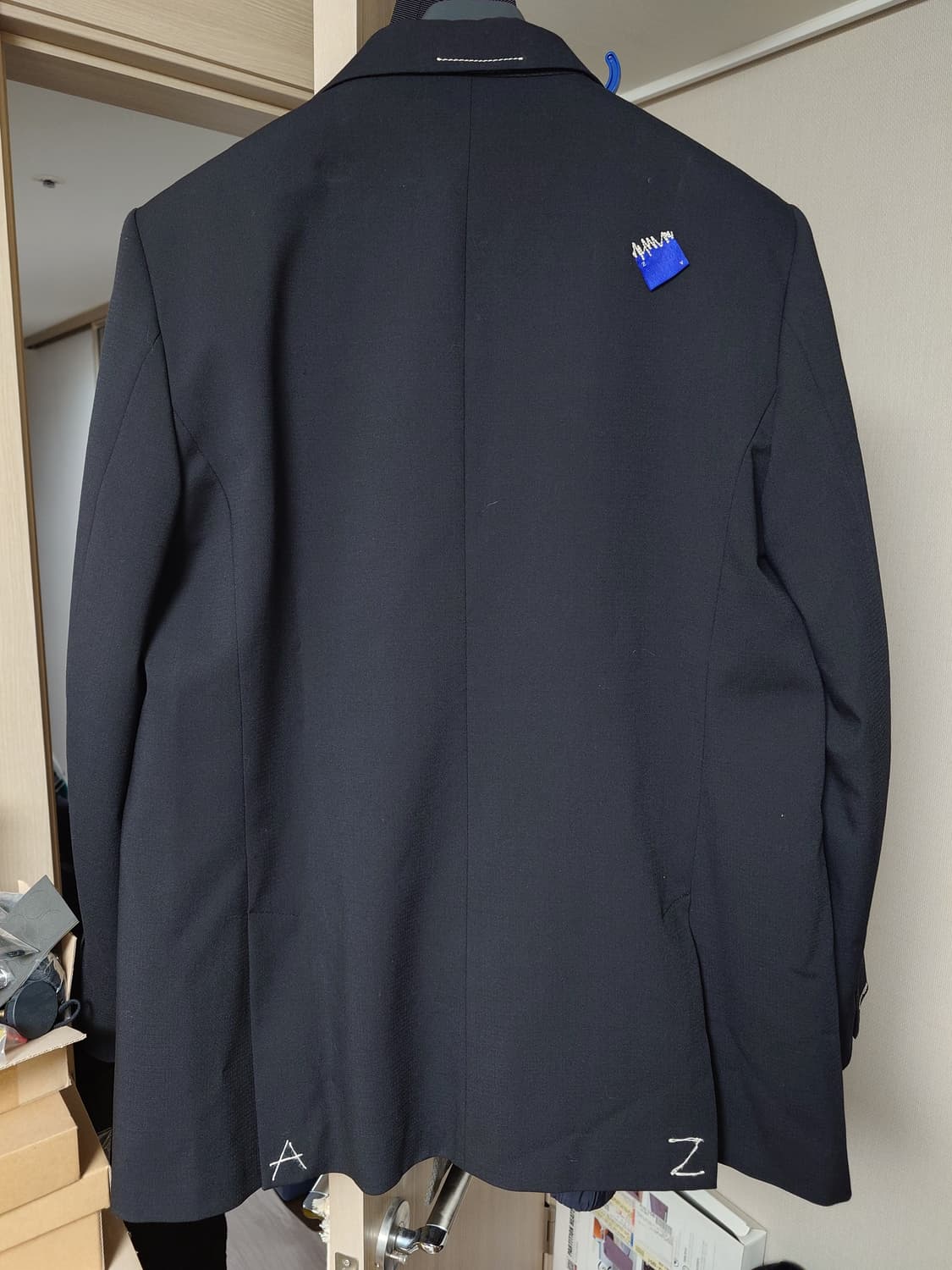 [M, 미품] 자라 x 아더에러 오버사이즈 스티치 블레이저 자켓 블랙 상품이미지2