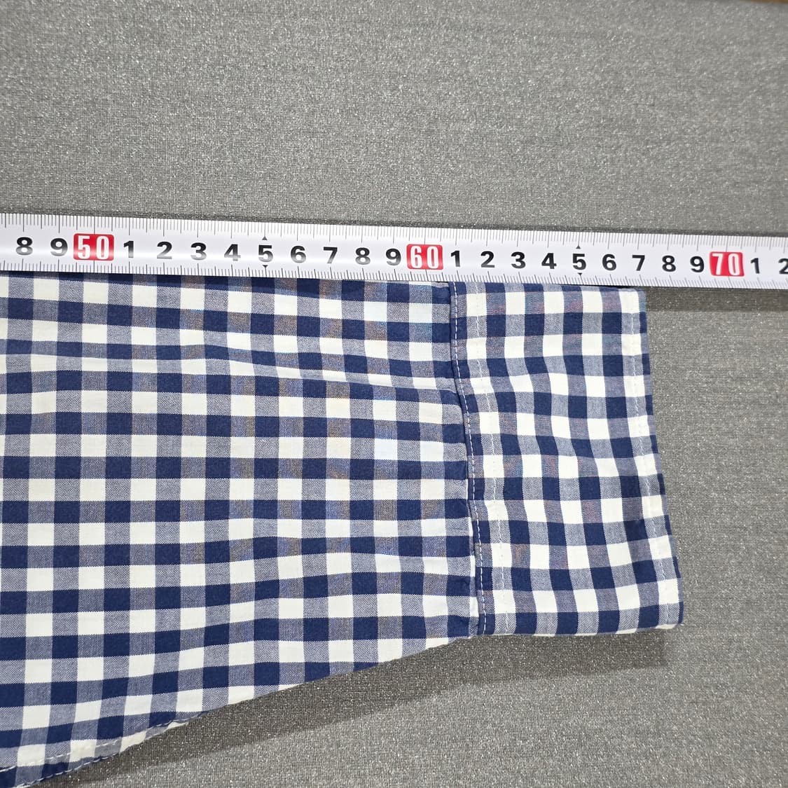 L 105) GAP 갭 깅엄체크 셔츠 네이비 블루 상품이미지5