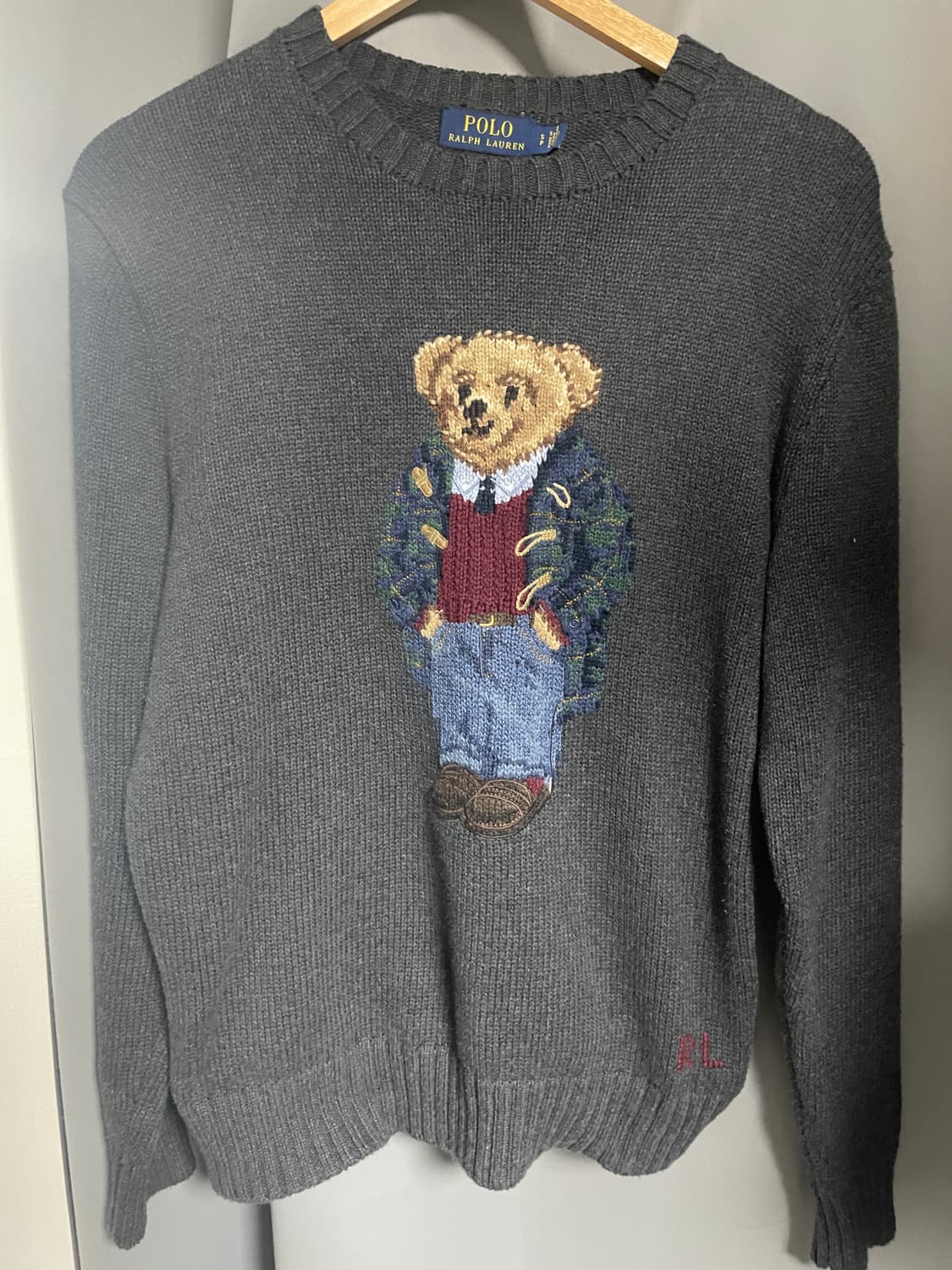 폴로 랄프로렌 베어 곰돌이 니트 그레이 m 상품이미지1