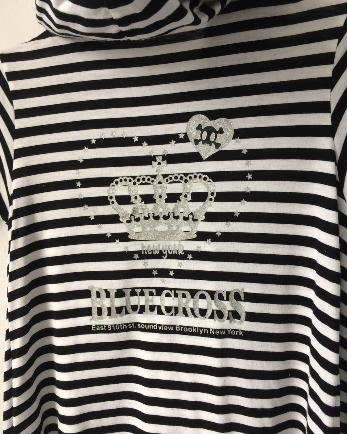 Shirring point stripe pattern hood zip u 상품이미지5